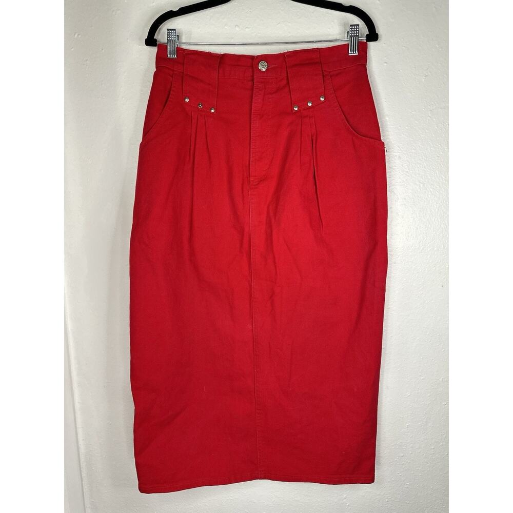 Vintage Red Denim Western Kayo Size 11